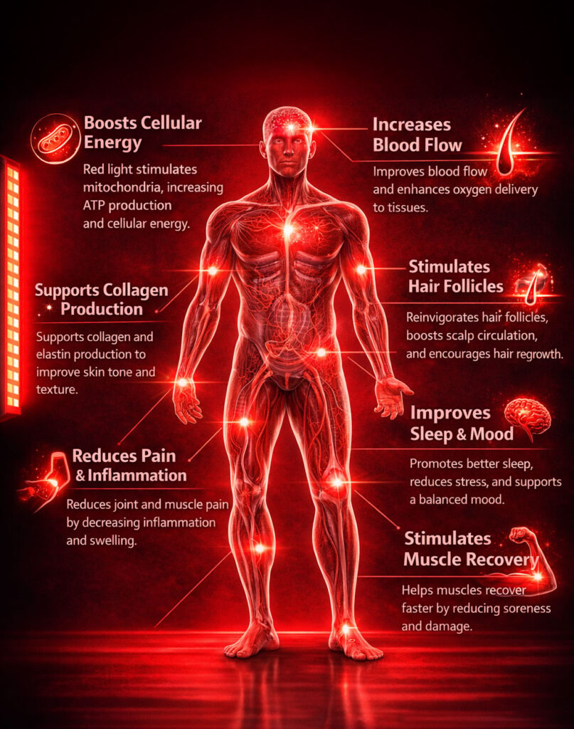 What does red light therapy do with the human body in singapore