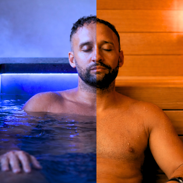 Cold plunge and finnish sauna, contrast therapy